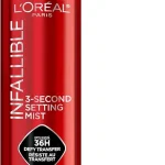 L'Oreal Paris Infallible XL 3-Second Setting Spray Mist Microfine Mist for up to 36HR Wear Clear 39 Oz (New)