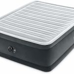 Intex 64417ED 22in Queen Dura-Beam Comfort Plush High-Rise Inflatable Air Mattress with Built in Pump for Travel and Campi (New)