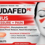 Sudafed PE Sinus Pressure Pain Relief Tablets Non-Drowsy 24 Ct Maximum Strength OTC Sinus Medicine with Acetaminoph (New)