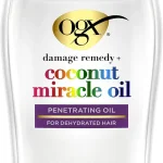OGX Extra Strength Damage Remedy Coconut Miracle Hair Oil 33 fl oz Penetrating Hair Oil Extra Hydrating Anti-Friz (New)