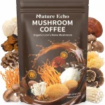 15 in 1 Mushroom Coffee Powder with Organic Lion's Mane for FocusEnergy Reishi Cordyceps mushroom instant coffee for (New)