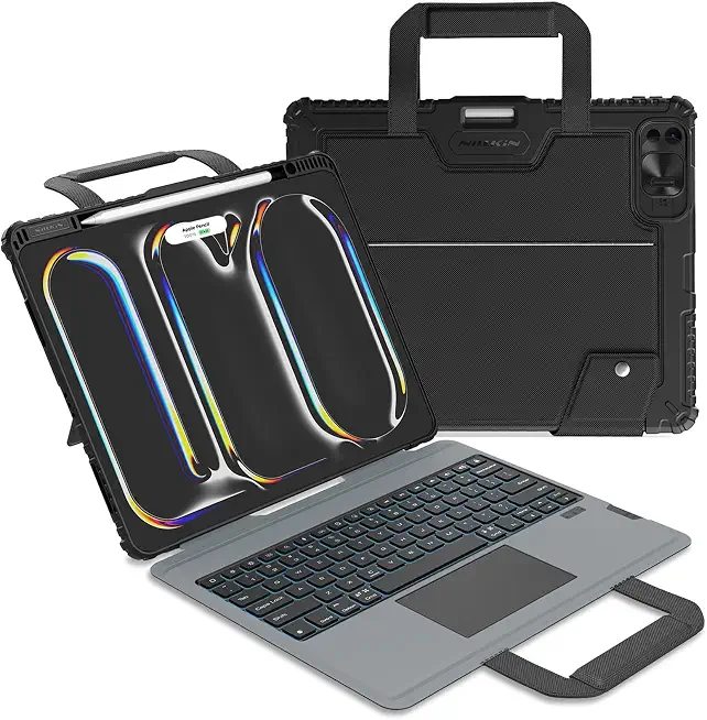 71i46JIpLIL._AC_UY654_FMwebp_QL65_ Nillkin Carry Go Rugged Detachable Keyboard Case for iPad Pro 13" M5/M4 0-180° Multi-Mode Stand Portrait & Landscape (New) - Image 1