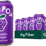 OLIPOP 6g Fiber Prebiotic Soda Classic Grape 12 fl oz 12 Pack Shelf Stable Prebiotic Soda 6g Fiber 5g Sugar Digest (New)