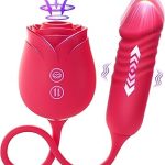 Dildo Toys for Women MOOLIGIRL Rose Toy with Thrusting G Spot s 10 Sucking Modes for Clitoral (New)