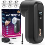 Fabric Shaver Ziitty Lint Remover for Clothes Type-C Rechargeable Lint Shaver with LCD Display &amp 6-Blade Sweater Shaver (New)