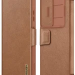 Nillkin for Samsung Galaxy S25 Ultra Wallet Case with Slide Camera Cover  Built-in Card Holder PU Leather Case Magn (New)