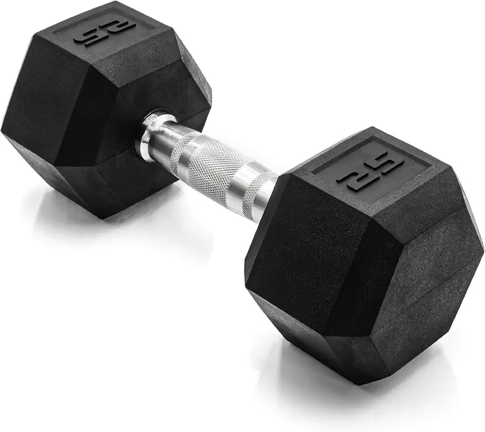71izbzU0A4L._AC_UL960_FMwebp_QL65_ CAP Barbell 25 LB Coated Hex Dumbbell Weight New Edition Replacement or set-expansion option Anti-roll stability Unil (New) - Image 1