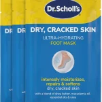 Dr Scholl's Cracked Skin Ultra Hydrating Foot Mask Socks 3 Pairs Intensely moisturizes dry skin and softens rough are (New)
