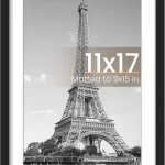 upsimples 11x17 Picture Frame Wall Decor Poster Frames Black 1 Pack 11 x 17 Frame 9x15 Frame with Mat for Gallery Wal (New)