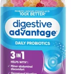 Digestive Advantage Daily Probiotic Natural Fruit Flavor - 80ct Gummies 3 in 1 Support Vitamin D Digestive Health Oc (New)
