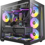 Antec C5 ARGB Mid-Tower ATX PC Case 7 ARGB PWM Fans Black 7 ARGB PWM Fans Included 270Â° Seamless Tempered Glass Dua (New)