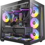 Antec C5 ARGB Mid-Tower ATX PC Case 7 ARGB PWM Fans Black 7 ARGB PWM Fans Included 270Â° Seamless Tempered Glass Dua (New)