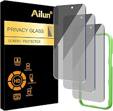 71jtEw0ZnKL._AC_UY218_ Ailun 3 Pack Privacy Screen Protector for iPhone 16 Pro/iPhone 17 6.3 inch Tempered Glass Installation Frame Anti Spy (New) - Image 1