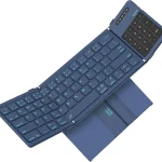 Nillkin Foldable Bluetooth Keyboard with Trackpad &amp Number Pad Blue Pocket-Size 3-Device Connection 140-Day Standby (New)