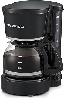 71k1Y7D7pdL._AC_UL320_ Elite Gourmet 5-Cup Drip Coffee Maker Pause Serve Reusable Filter Glass Carafe Water Level Indicator Swing-Out Bas (New) - Image 1