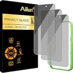 Ailun 3 Pack Privacy Screen Protector for iPhone 17 / iPhone 16 Pro 6.3 inch Tempered Glass Anti Spy Private Installa (New)