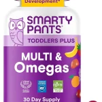 SmartyPants Toddler Plus Multivitamin Gummies Vitamin D Omega 3 60 Ct Vitamin B12 B6 A K &amp Zinc Biotin Gluten Fr (New)