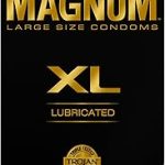 TROJAN Lubricated Magnum Condoms XL Large Size 12 Count Extra Large Condoms Helps Reduce Risk of Pregnancy and STIs (New)