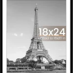 upsimples 18x24 Picture Frame Wall Decor Poster Frames Black 1 Pack 18 x 24 Frame 16x20 Frame with Mat for Gallery Wa (New)