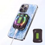 Boowe Magnetic Phone Cooler 3000mAh Battery Cordless Phone Cooling Fan with Temperature Display RGB LEDs and Magnetic R (New)