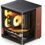 JONSBO TK-0 Black ITX Mini Tower PC Case Hyperboloid Glass Desktop DesignSeparated Cabinet Structure Al Alloy Shell DT (New)