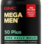 GNC Mega Men 50 Plus One Daily Multi 60 Count 60 Servings Men's Multivitamin with Vital Nutrients for Males Over 50 E (New)