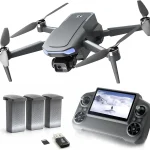 3-Axis Gimbal GPS Drone with 4K Camera YIKKEON Drone 10000FT Range 90Min Flight Time with 3 Batteries 45&quot HD Screen Re (New)