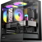 Okinos Aqua UNO Micro ATX Case No Radiator Support Max GPU Length 309mm Quick-Release Panoramic Tempered Glass Front &amp (New)