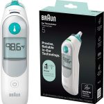 Braun ThermoScan 5 Digital Display Ear Thermometer Baby and Infant Thermometer with ExacTemp Stability Indicator for Pro (New)