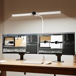 Honeywell HJ4 Desk Lamp with Clamp Sunturalux™ Desk Lamps for Home Office Dual heads for dual monitors large desks f (New)