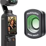 WalkingWay 0.72x 112° Magnetic Wide Angle Lens for DJI Osmo Pocket 3/4/Xtra Muse/2 Multi-Coated/HD Optical Glass/Aluminum (New)