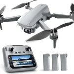 GPS Drone with EIS 4K Camera for Adults RC Drones with 45 inch HD Screen on Controller Auto Return 3 Batteries for 90 (New)