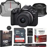 Canon EOS R50 Mirrorless Camera with 18-45mm F4.5-6.3 is STM Lens Bundle 5811C012 Body RF-S Lens Kit with Memory Card (New)