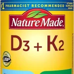 Nature Made Vitamin D3 K2 Supplement 30 Softgels Vitamin D 5000 IU 125 mcg for Immune Bone Teeth and Muscle Health (New)