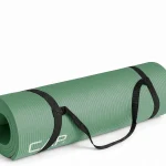 CAP 1/2&quot Thick Yoga Mat Exercise &amp Workout Mat with Strap Green Latex-free NBR foam cushions knees and joints for Pila (New)