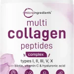 Micro Ingredients Multi Collagen Peptides Pills 240 Capsules For Women &amp Men Type I II III V X Hydrolyzed Collage (New)