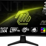 msi MAG 32CQ6F 315-inch 2560 x 1440 QHD Computer Monitor 180Hz AMD FreeSync HDMI Display Port VGA Port VESA Til (New)