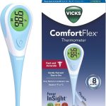 Vicks ComfortFlex Digital Thermometer for Adults &amp Children Accurate Color-Coded Reading in 8 Seconds for Oral Rectal (New)