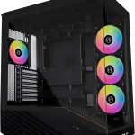 Lian Li V100-ATX Mid-Tower PC Case-Black-V100RX Side I/O USB-C Dust Filiter Support 420mm GPUs &amp 360mm Radiator In (New)