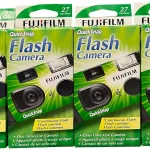 Fujifilm QuickSnap Flash 400 Disposable 35mm Camera w/ 27 Exp 4-Pack Includes 4 QuickSnap Flash cameras for photograph (New)