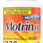 Motrin IB Ibuprofen Tablets 200mg Pain Reliever Value Size 225 Ct Temporarily Reduces Fever and Relieves Minor Pain M (New)