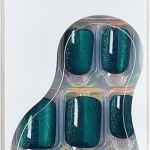 Kiss Impress No Glue Mani Press On Nails ColorFX 'Better Things' Green Short Size Squoval Shape Includes 30 Nails P (New)