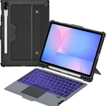 Nillkin for Samsung Galaxy Tab S10 FE 109 / S9 11&quot Case with Detachable Keyboard 7-Color Backlit Trackpad S Pen Holde (New)