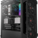 Rosewill ATX Mid Tower Gaming Computer PC Case Tempered Glass Built-in 4 x 120mm PWM Fans Front Airflow Mesh Up to 6 x (New)