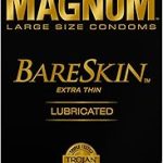 Trojan Magnum Bareskin Large Size Condoms 10 Count Lubricated Premium Latex Help Reduce Risk of Pregnancy and Sexuall (New)
