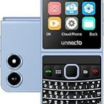 Unnecto Snap Unlocked Flip Phone QWERTY 2025 US Warranty Blue Dual SIM 4G LTE Cloud Phone OS 1000mAh 2.51" Di (New)