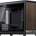 JONSBO D33 Wood Black Micro ATX PC CaseHigh Airflow MATX case with Tempered Glass Panel9 Fan PositionsHigh Compatibilit (New)