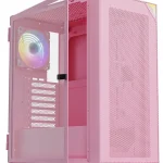 Vetroo Pink AL800 Mid Tower ATX Gaming PC Computer Case Door Opening Design Tempered Glass Side Panel ARGB LED Strip P (New)