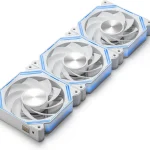 darkFlash INF34 120MM PC Case Fan Daisy-ChainReversed White Up to 2000RPM Cooling 4-Pin PWM ARGB CPU Cooling Compu (New)