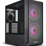 LIAN LI LANCOOL 216 RGB Black ATX Mid-Tower Case 2x160mm ARGB Fans Airflow mesh case includes two 160mm ARGB front fans (New)